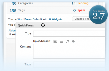 WordPress 2.7 disponible para descargar