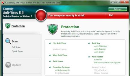 Kaspersky ofrece beta de su antivirus para Windows 7