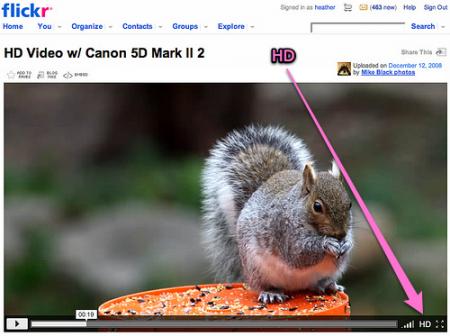 Flickr permite videos para no-PROs y videos en HD para PROs