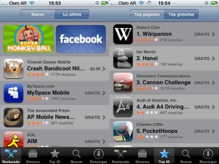 Mas de 25000 aplicaciones en la App Store