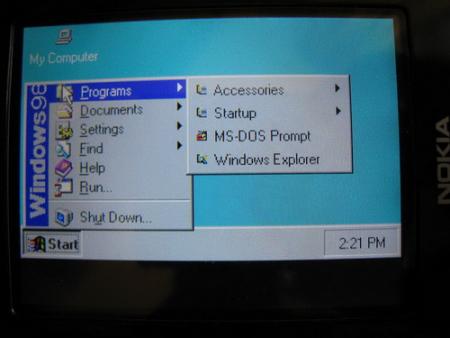 Windows 98 en un Nokia N95