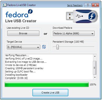 Fedora Live USB Creator, Linux en un PenDrive