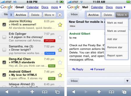 Gmail para iPhone y Android con mejoras evidentes