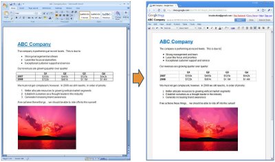 Google Docs agrega soporte para OOXML