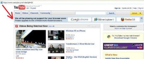 Youtube matará a Internet Explorer 6 (recemos todos)