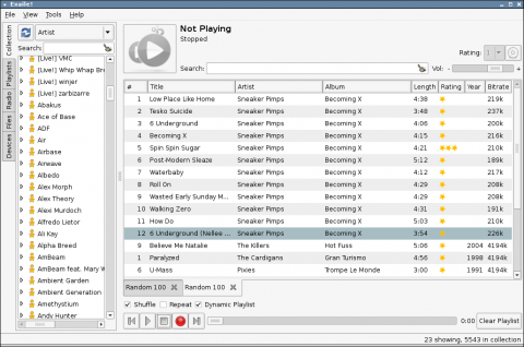 Configurar tu MP3 con Exaile