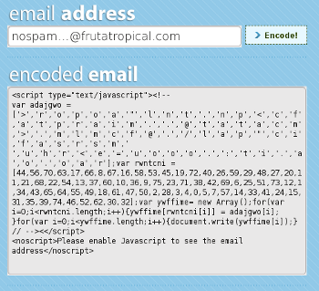 MailToEncoder, dirección de correo anti-spam