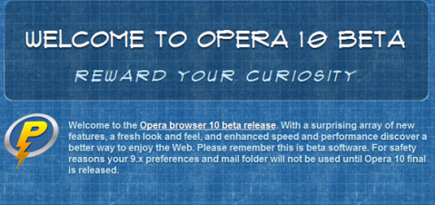 Opera 10 Beta 3