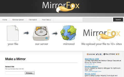 Sube archivos a más de 10 servicios de almacenamiento en línea con MirrorFox