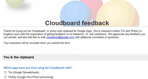 Google Cloudboard: un portapapeles online