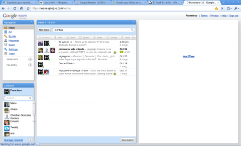 Google Wave podría estar disponible para terceros muy pronto
