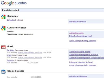 Google Dashboard, una nueva herramienta para organizarte en los servicios de Google