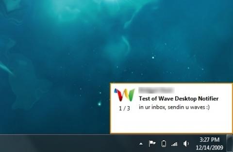 Recibe notificaciones de Google Wave en Windows 7