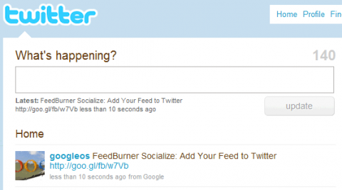 Feedburner se integra completamente con Twitter