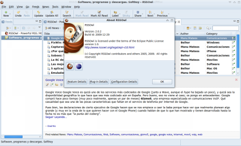 RSSOwl 2.0 llega con buenas mejoras
