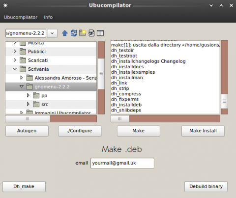 Ubucompilator, o cómo compilar tus programas en código fuente directamente a .deb