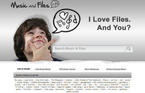 Music and Files, para buscar online