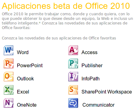 La versión RC de Office 2010 ya está disponible