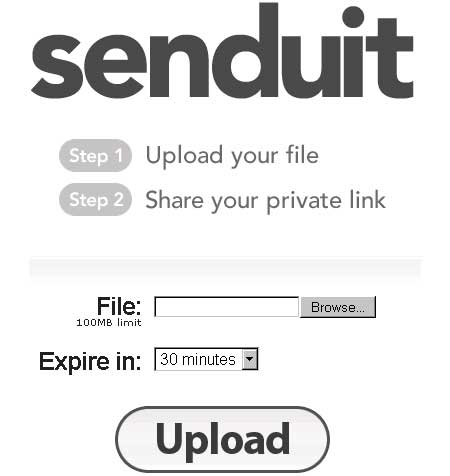 Senduit, para compartir archivos de gran tamaño