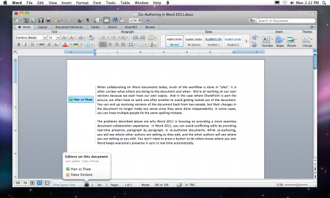 Presentado Office 2011 para MacOS X
