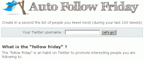 Auto Follow Friday, con un solo clic