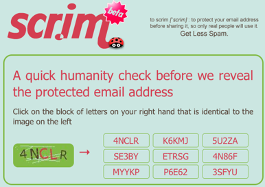 Scr.im, otro aliado en la lucha contra el spam