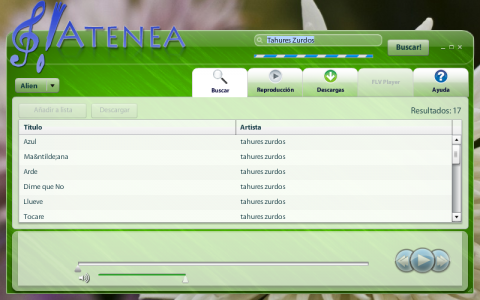 Atenea, o facilitando la búsqueda y descarga de música