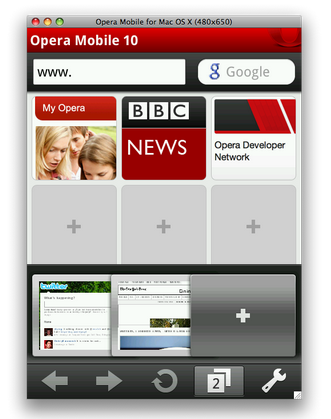 Opera presenta emulador de escritorio de Opera Mobile 10