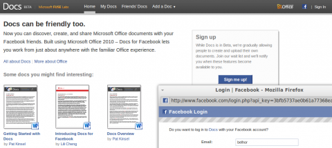 Microsoft y Facebook lanzan Docs.com