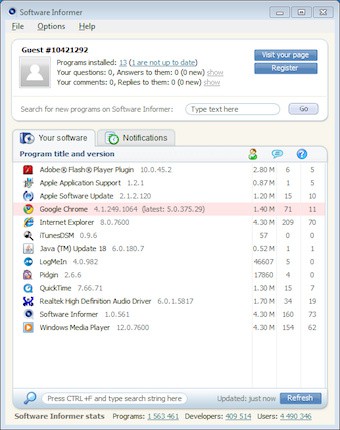 Software Informer, o cómo tener actualizados todos nuestros programas