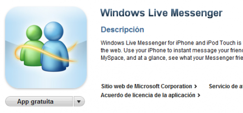 Disponible en la App Store el cliente oficial de Windows Live Messenger