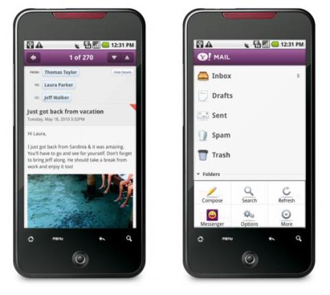 Disponibles las aplicaciones de Yahoo! para Android