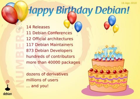 Debian cumple 17 años