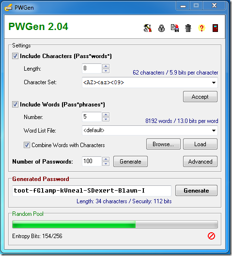 PWGen, o cómo generar contraseñas duras desde Windows