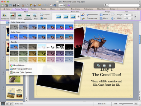 Microsoft añade un editor de fotografías a Office 2011 para Mac