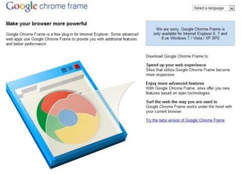 Lanzada versión estable de Google Chrome Frame