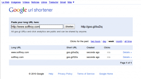 Goo.gl ya tiene su propio sitio web