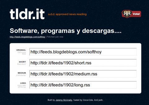 TLDR.it, o cómo resumir artículos web