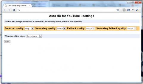 Auto HD de Chrome te permite fijar la alta resolución por defecto en YouTube