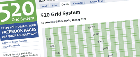 520 Grid System: framework para crear páginas de Facebook