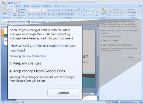 Google lanza un plug-in para Cloud Connect que sincroniza Office y Google Docs