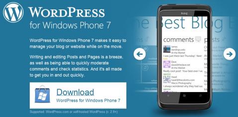 Ya está aquí WordPress para Windows Phone 7