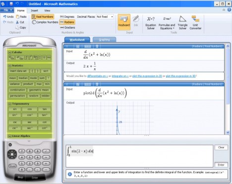 Disponible Microsoft Mathematics 4.0