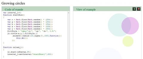 Trabaja con la etiqueta Canvas de HTML5 de forma sencilla con jCanvaScript