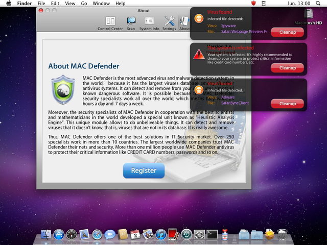 Apple lo acepta: «Mac Defender» es una amenaza