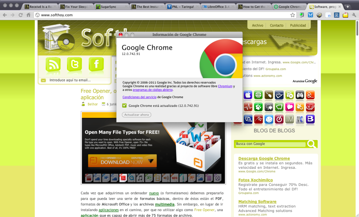 Disponible Google Chrome 12