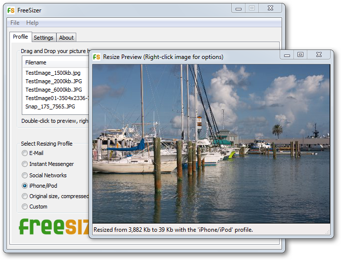 Redimensiona rápida y fácilmente el tamaño de tus imágenes con Freesizer