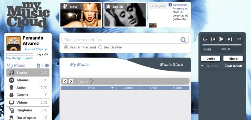 MyMusicCloud te permite almacenar tus canciones en la nube