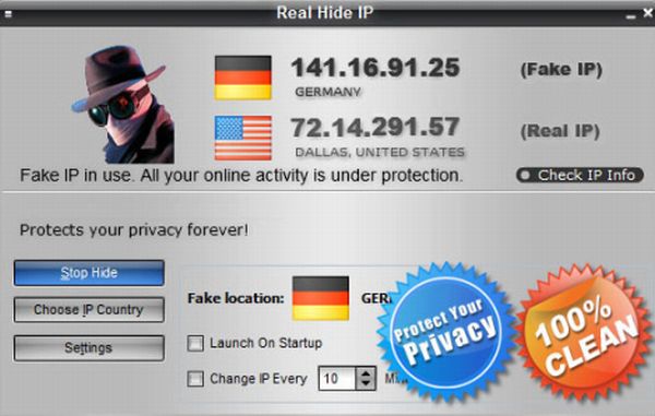 Real Hide IP protege nuestra privacidad