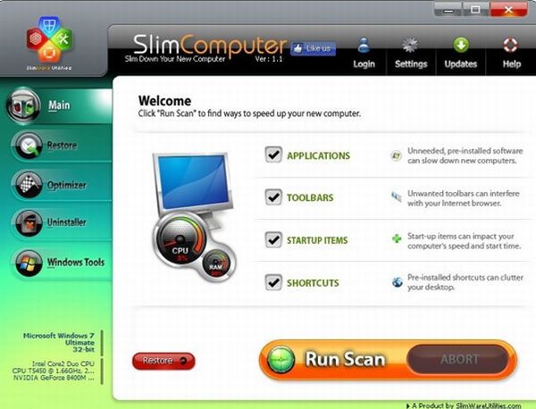 SlimComputer: limpia tu ordenador nuevo de programas de prueba